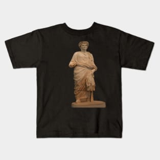 Statue of A Roman Priest Wearing A Toga Kids T-Shirt